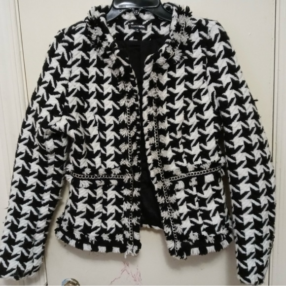 FASHION NOVA Houndstooth Chain Jacket - Picture 2 of 16